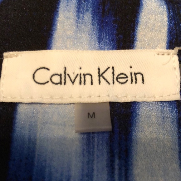 Calvin Klein Lightweight Abstract Blue Top Shirt M - Picture 7 of 12